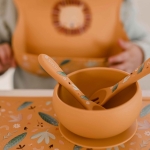 Силиконова купичка за хранене с вакуум Sassi - Динозавър