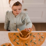 Силиконова купичка за хранене с вакуум Sassi - Динозавър