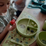 Силиконова купичка за хранене с вакуум Sassi - Динозавър