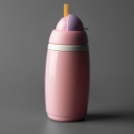 Неразливаща се термочаша със сламка Tommee Tippee - Active Straw, 266 ml, 12  m+, Розова