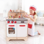 Комплект за малки готвачи Hape - Престилка с шапка, ръкавици и ръкохватка
