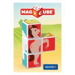 Магнитен конструктор Geomag - Magicube, Животни и карти