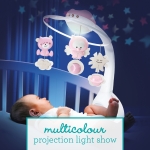 Музикална въртележка с проектор 3 в 1 Infantino - Екрю