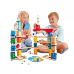 Игрален комплект Hape - Quadrilla, Дървена писта с топчета, 159 части