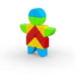 Магнитен конструктор Geomag - Magicube, 24 части