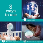 Музикална въртележка с проектор 3 в 1 Infantino - Екрю