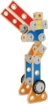 Дървен конструктор Hape - Майстор строител, 62 части