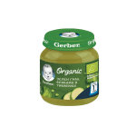 Пюре Nestle GERBER Organic - Зелен грах, броколи и тиквички, 125 g