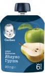 Пюре Nestle GERBER - Пауч ябълка и круша, 90 g