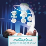 Музикална въртележка с проектор 3 в 1 Infantino - Екрю