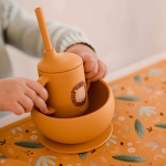 Силиконова чаша със сламка Sassi - Лисица