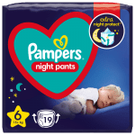 Бебешки пелени гащи Pampers - Night 6, 19 броя