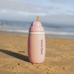 Неразливаща се термочаша със сламка Tommee Tippee - Active Straw, 266 ml, 12  m+, Розова