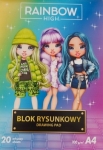 Блокче за рисуване Astra - Rainbow High, A4, 20 листа, асортимент