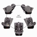 Стол за кола Lorelli - Atlas, с Isofix 360°, 0-36 kg, Pink Blush