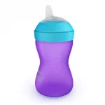 Неразливаща се чаша с мек накрайник Philips Avent - Лилава, 300 ml