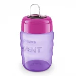 Неразливаща се чаша с мек накрайник Philips Avent - За лесен преход розова, 260 ml