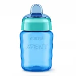 Неразливаща се чаша с мек накрайник Philips Avent - За лесен преход синя, 260 ml