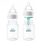 Биберони Philips Avent - Classic Anti-colic Slow за новородено, 0m+, 2 броя