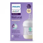Шише за хранене Philips Avent - Natural Response с AirFree клапа, 125 ml, с биберон поток 2, 0м+