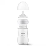 Комплект 2 броя шишета за хранене Philips Natural Response, 260 ml - с биберон със сила на потока 3, 1м+