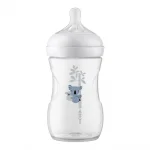 Шише за хранене Philips Avent - Natural Response, 260 ml, с биберон поток 3, 1м+, с декорация Жирафи