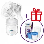 Ръчна помпа за изцеждане Philips Avent - Comfort + ПОДАРЪК 5 броя контейнери за съхранение VIA