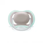 Залъгалки Philips Avent - Ultra Air, Сив и син цвят с кутия за стерилизиране, 18m+, 2 броя