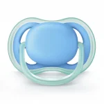 Залъгалки Philips Avent - Ultra Air, Син и зелен цвят с кутия за стерилизиране, 6-18 m, 2 броя