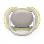 Залъгалки Philips Avent - Ultra Air, Зелен и сив цвят с кутия за стерилизиране, 6-18 m, 2 броя