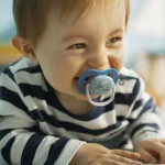 Залъгалки Philips Avent - Ultra Air Happy, с декорация Надпис и лодка с кутия за стерилизиране, 6-18 m, 2 броя