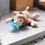 Залъгалка Philips Avent - Ultra Soft, с Плюшена играчка за гушкане Маймунка, 0-6 m