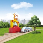 Дървена играчка Hape - Автоматичен влаков звънец