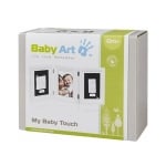 Дървена фото рамка от 3 части Baby Art - My Baby Touch, Timeless Classic, бяла с бяло паспарту