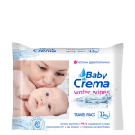 Мокри кърпички Baby Crema - Water, 15 броя