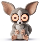 Нощна LED лампа Lisciani - Rainy Days, Бебе Галаго