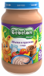 Млечна каша Bebelan Puree - Ябълки и праскови с елда, 190 g