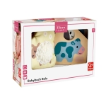 Бебешка книжка Hape - Бела, с текстури