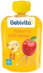 Био плодова закуска Bebevita - Пълнозърнеста каша с ябълка и банан, 90 g