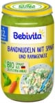 Био пюре Bebivita - Макарони, спанак, зеленчуци и сметана, 250 g