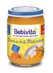 Био пюре Bebivita - Тиква, пилешко месо и ябълка, 190 g