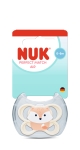 Силиконова залъгалка NUK - Perfect Match Air, Лисица с кутия за стерилизиране, 0-6 m