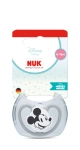 Силиконова залъгалка NUK - Perfect Match Air, Mickey Mouse, Сива, 6-18 m