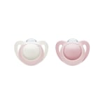 Силиконови залъгалки NUK - Genius, 2 броя, 0-2 месеца + кутийка