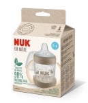 Шише за сок със силиконов накрайник NUK for Nature - Temperature Control, 150 ml, 6+ месеца, Крем