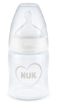 Шише със силиконов биберон NUK - First Choice, 150 ml, 0-6 месеца, без опаковка
