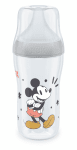 Шише със силиконов биберон NUK - Perfect Match, 260 ml, размер M, Сиво