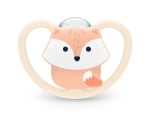 Силиконова залъгалка NUK - Space, Лисица, 0-6 месеца + кутийка