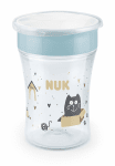 Чаша NUK - Magic Cup,  Cat & Dog 230 ml, 8+ месеца, Синя