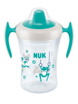 Неразливаща се чаша с мек накрайник Nuk Evolution - Trainer Cup, 230 ml, Зелена